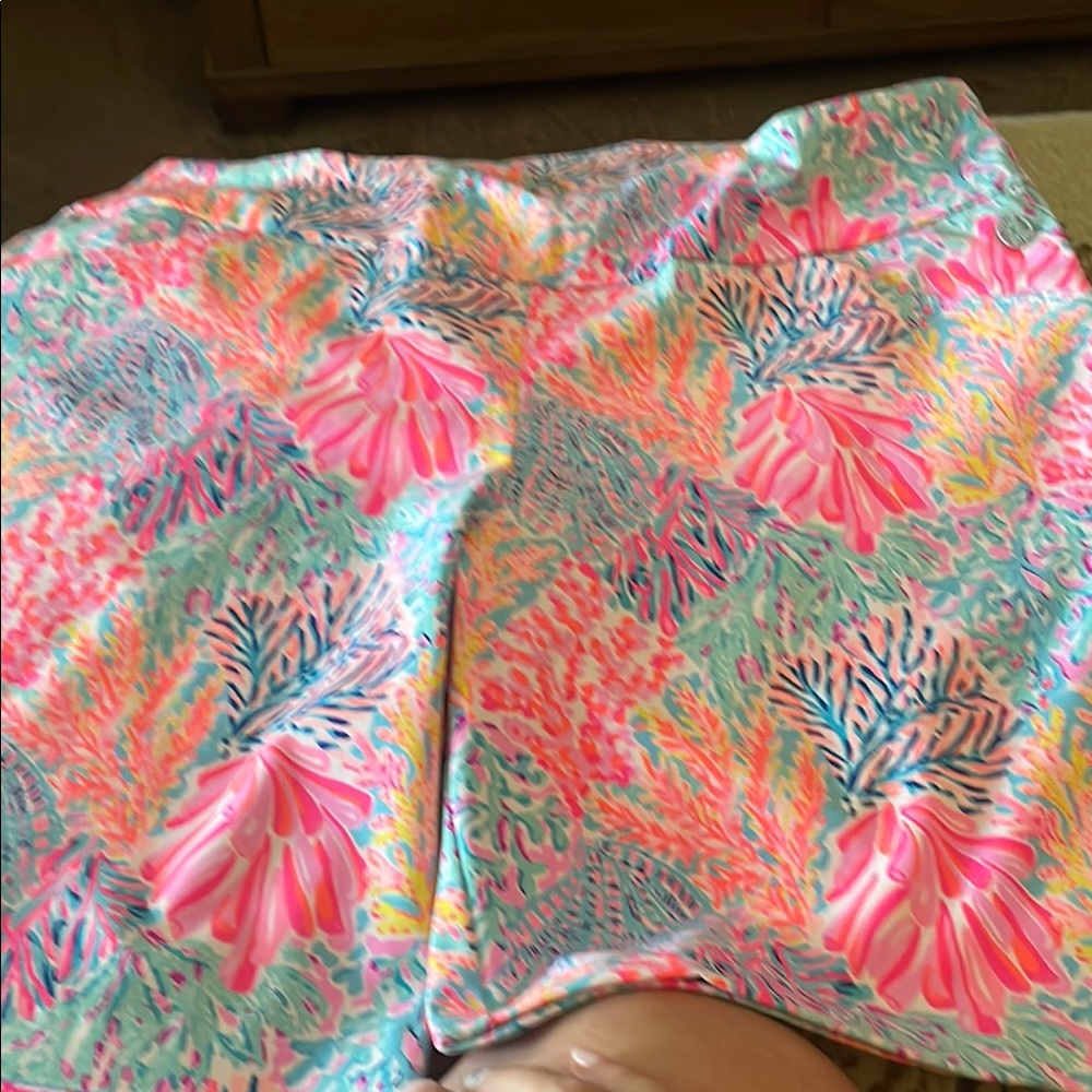 Lilly Pulitzer Pink and Blue Floral Skirt